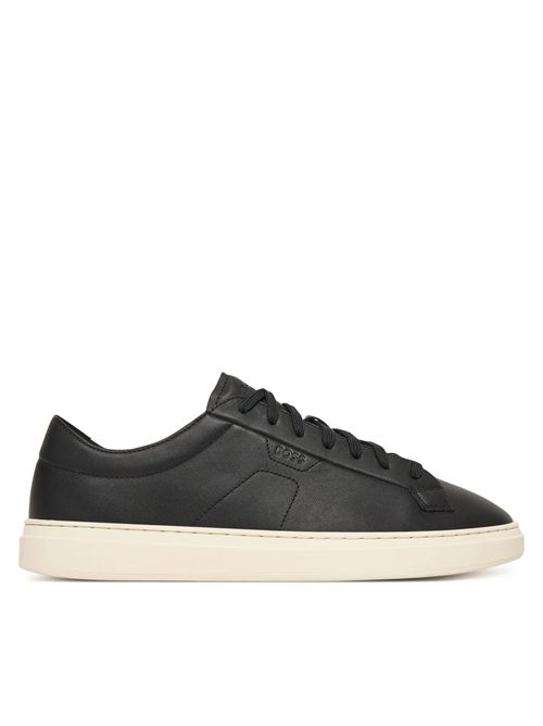 Sneakers low-top in pelle martellata con logo goffrato BOSS | KIERAN_TENN001-50557866